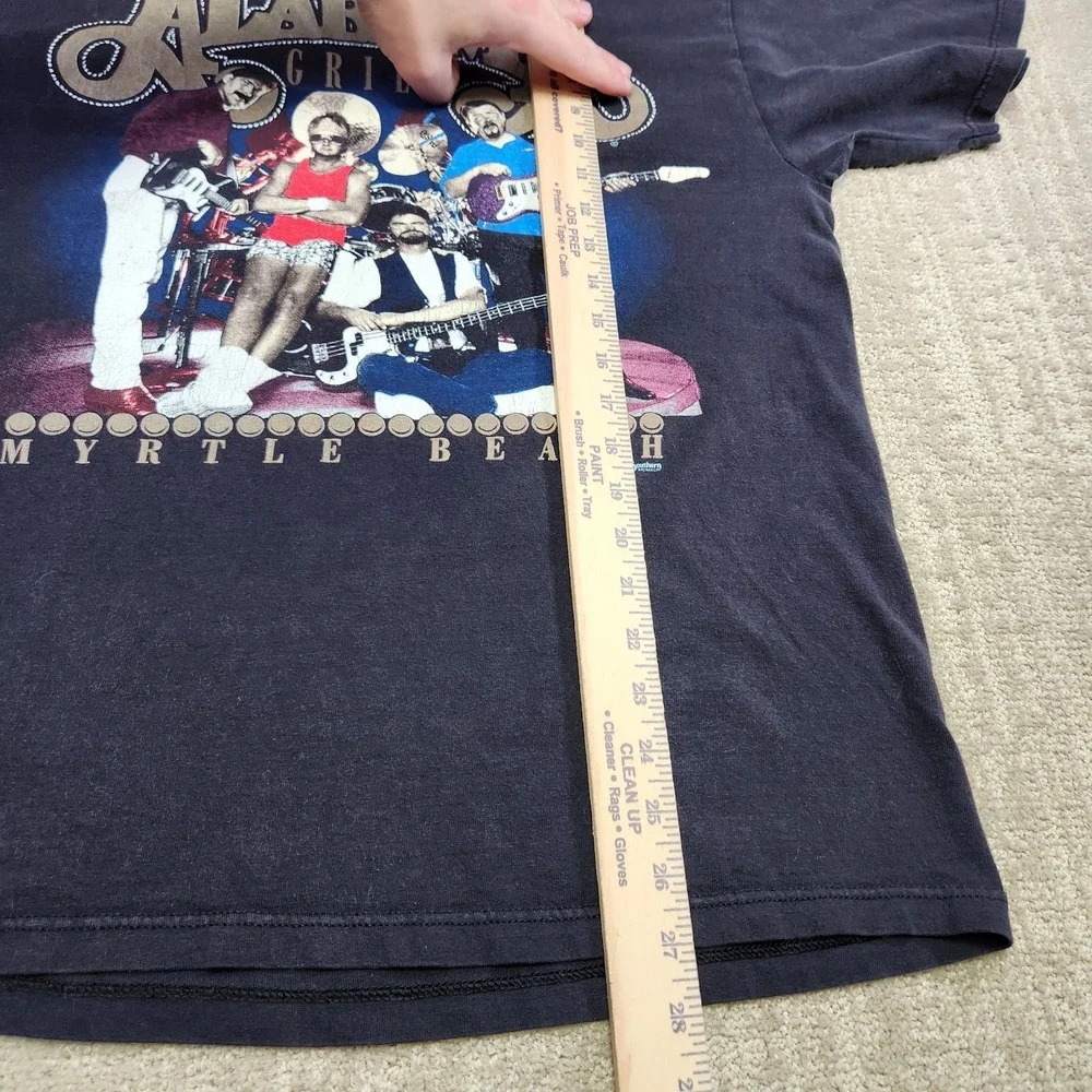 Vintage 90s Alabama Band Tee Shirt Adult Large‎ Myrtle Beach Grill Black Tultex